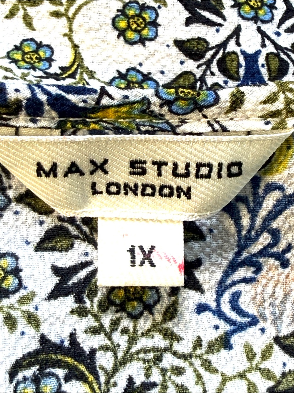 Max Studio London Floral Wrap Midi Dress Ruffle Sleeve & Hem Size 1X - Picture 2 of 12